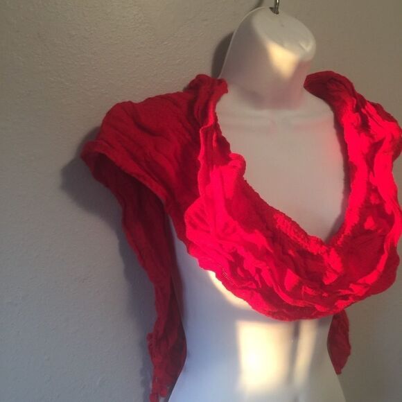 NWT Beautiful Red Knitted Scarf - Picture 5 of 6